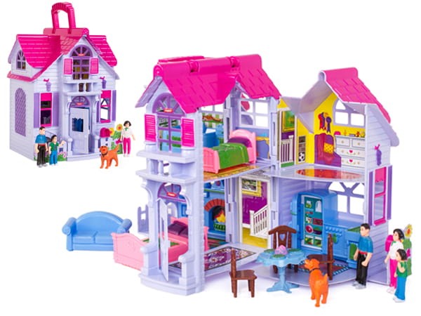 Domek dla lalek z mebelkami country house