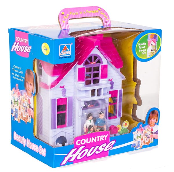 Domek dla lalek z mebelkami country house