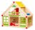 Drewniany domek dla lalek z mebelkami my villa + taras