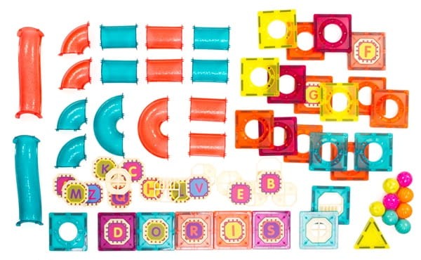 Klocki magnetyczne magnetic zestaw 78 elementów