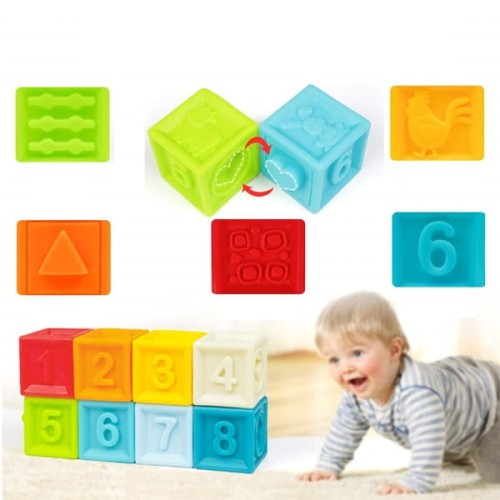Miękkie klocki sensoryczne edukacyjne 20 sztuk