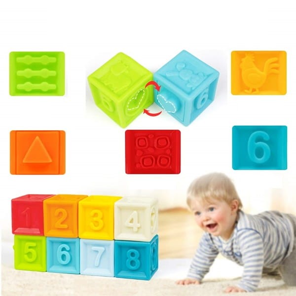 Miękkie klocki sensoryczne edukacyjne 20 sztuk