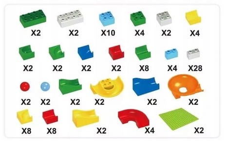 Tor kulkowy edukacyjny 108 elementów