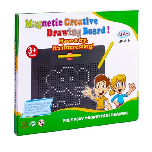 Tablica magnetyczna 714 el. rysik kulki magnetyczne układanka