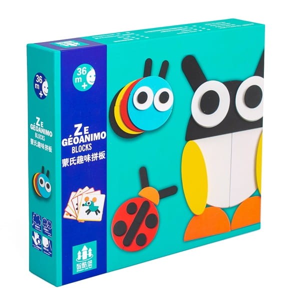 Drewniana układanka puzzle gra logiczna montessori