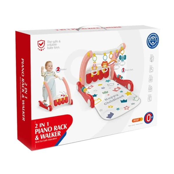 Chodzik pchacz z pianinkiem  Rack&walker 2w1 dla niemowląt