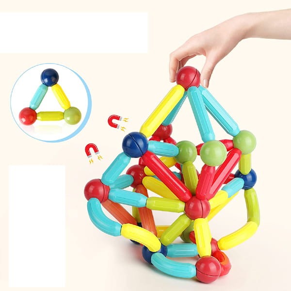 Klocki magnetyczne z kulkami magnetic sticks 58 el