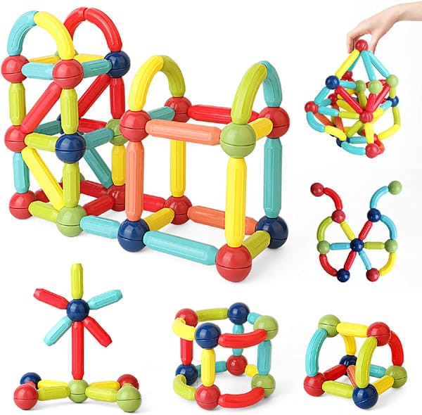 Klocki magnetyczne z kulkami magnetic sticks 58 el