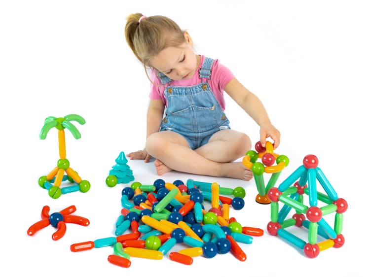 Klocki magnetyczne z kulkami magnetic sticks 58 el