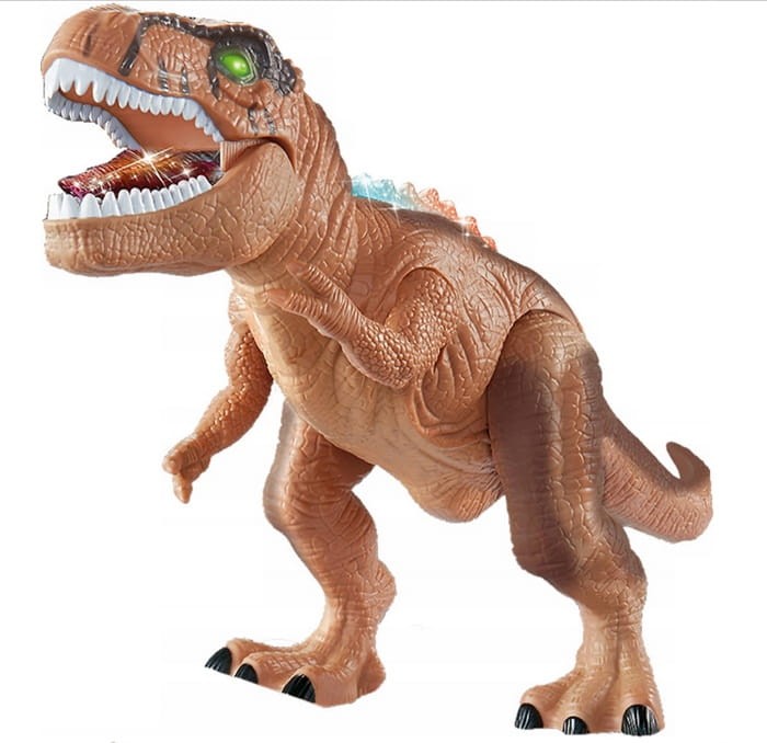 Duży dinozaur sterowany pilotem RC chodzi dźwięki led