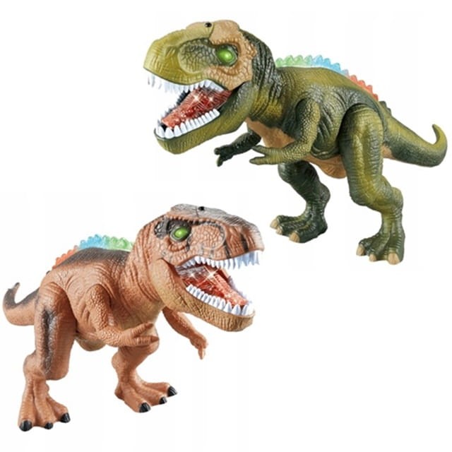 Duży dinozaur sterowany pilotem RC chodzi dźwięki led