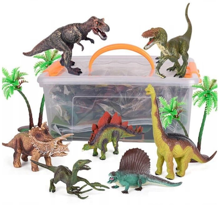 Zestaw figurek dinozaury 9 el. z akcesoriami + mata