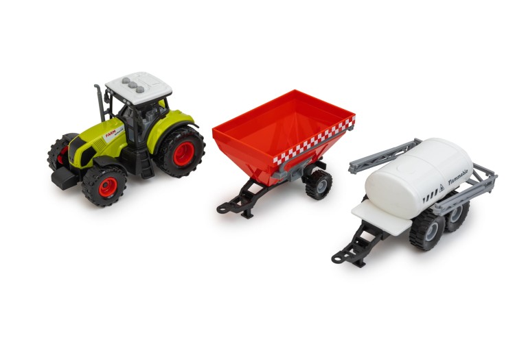 Traktor zestaw farmera światło i dźwięk beczka 2w1