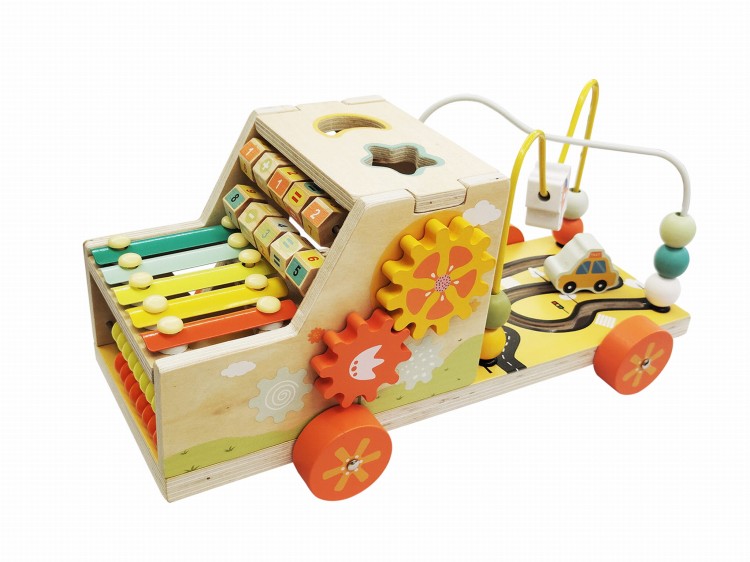 Sorter auto drewniane klocki samochód edukacyjny montessori dla dzieci