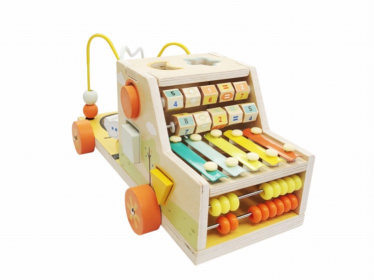 Sorter auto drewniane klocki samochód edukacyjny montessori dla dzieci