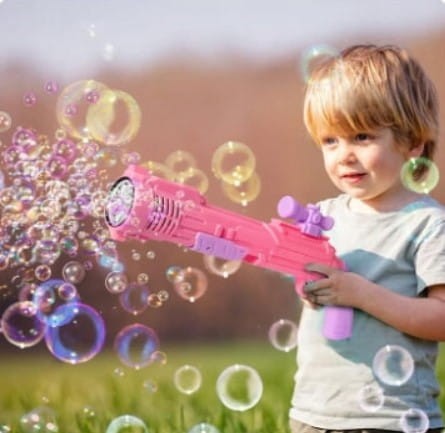 Duży automatyczny pistolet karabin na bańki mydle podświetlany
