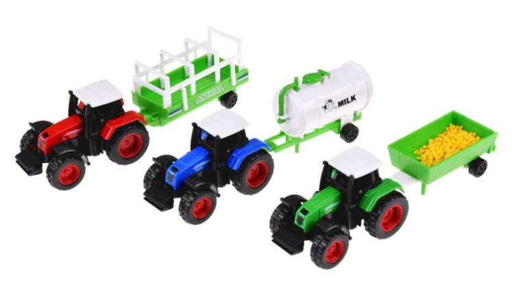Duża Farma 125 elementów traktory zwierzęta gospodarstwo akcesoria + mata