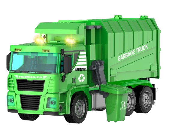 Auto do skręcania śmieciarka 112 el. światło dźwięk walizka