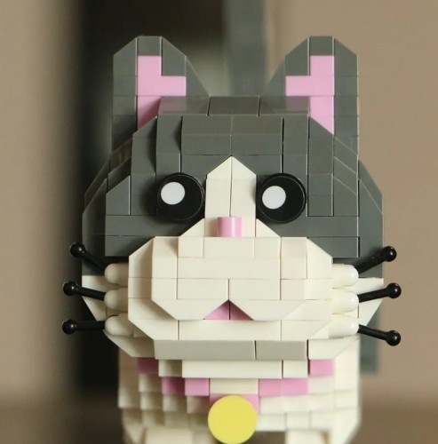 Klocki konstrukcyjne kotek figurka 3D 673 el.