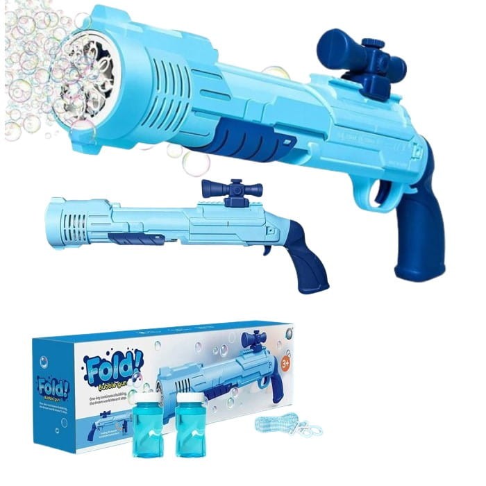 Duży automatyczny pistolet karabin na bańki mydle podświetlany