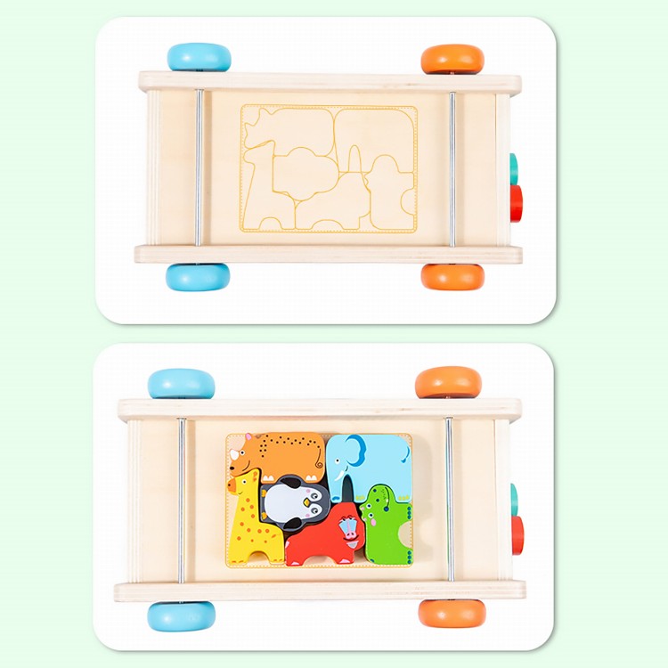 Montessori sorter klocków auto złap robaczka układanka robaczki marchewki zwierzęta