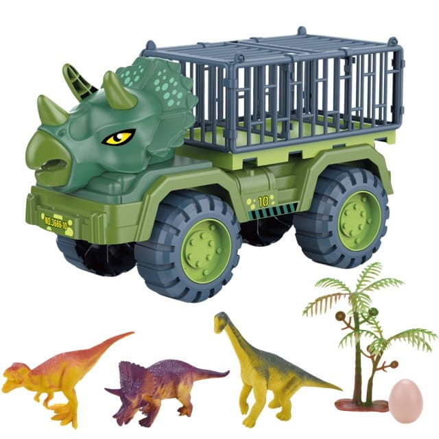 Duża ciężarówka dinozaur auto samochód tir transport dinozaurów