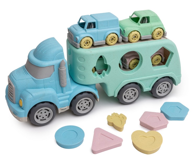Laweta ciężarówka auto + 4 auta BIOplastik