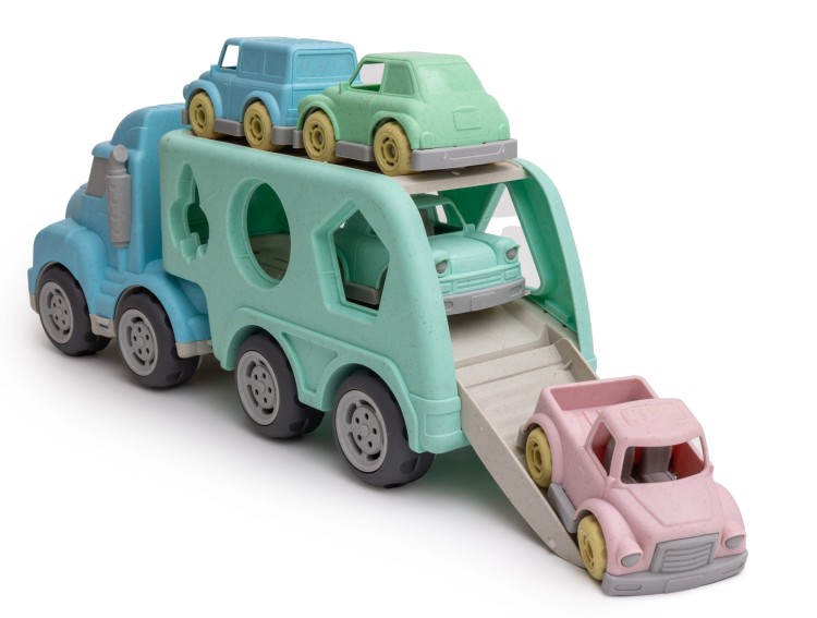 Laweta ciężarówka auto + 4 auta BIOplastik