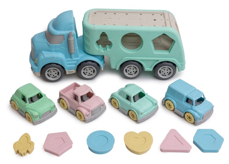 Laweta ciężarówka auto + 4 auta BIOplastik