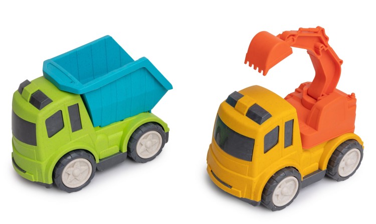 Zestaw 2 pojazdy autka budowlane z BIOplastik