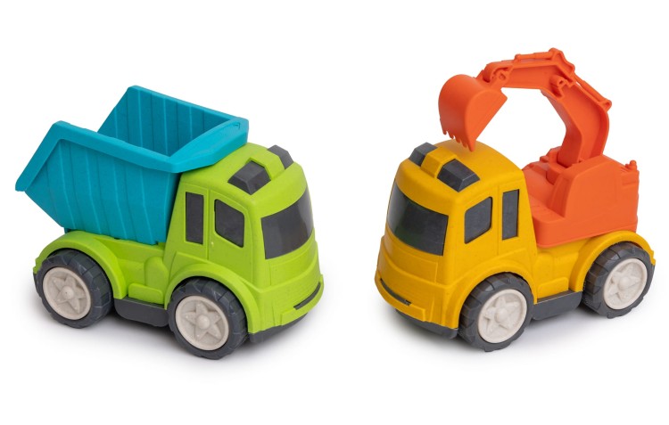 Zestaw 2 pojazdy autka budowlane z BIOplastik