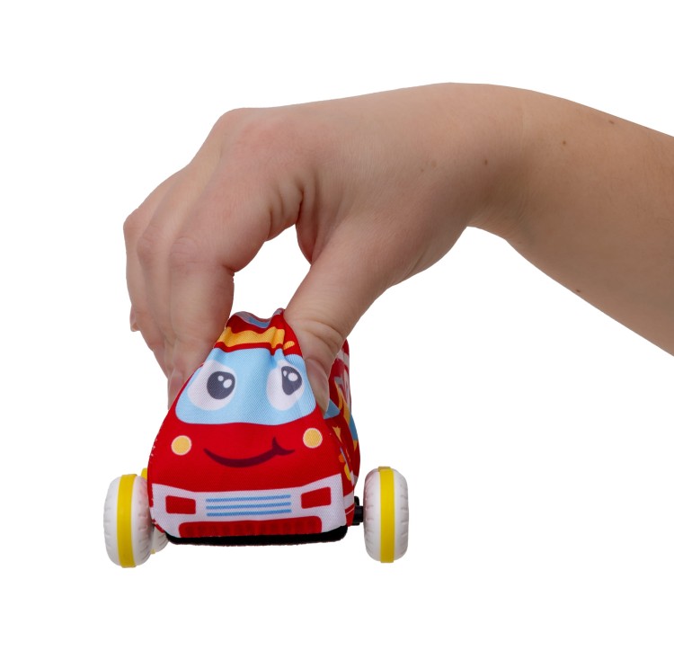 Autka auto pojazdy 4-pack miękkie dla niemowląt