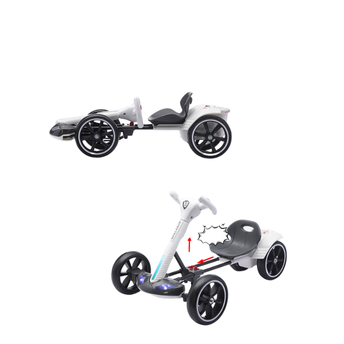 Elektryczny Gokart sterowany pilotem - światła, biegi, przód, tył