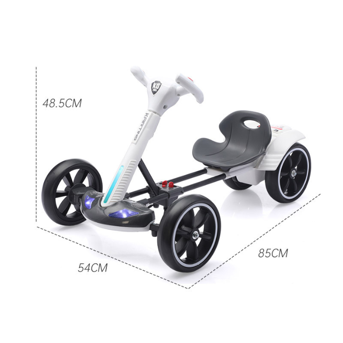 Elektryczny Gokart sterowany pilotem - światła, biegi, przód, tył
