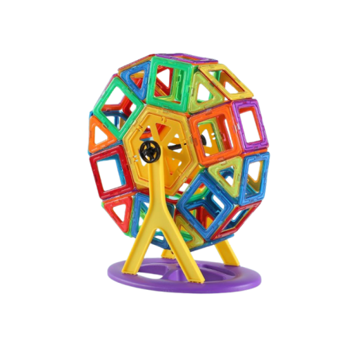 Klocki magnetyczne edukacyjne 72 elementy