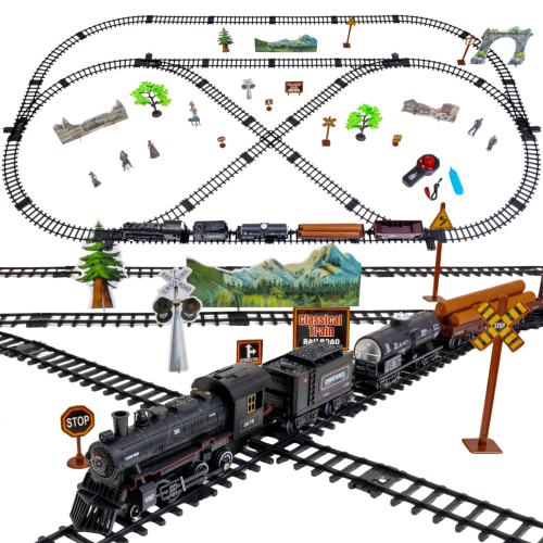 Dymiąca kolejka z torami Rail King sterowana pilotem