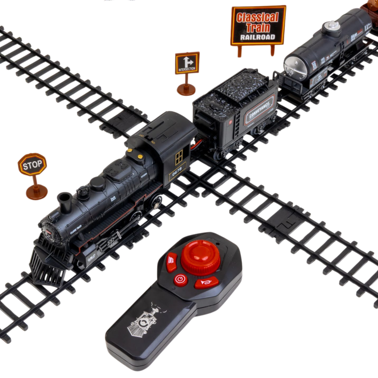 Dymiąca kolejka z torami Rail King sterowana pilotem