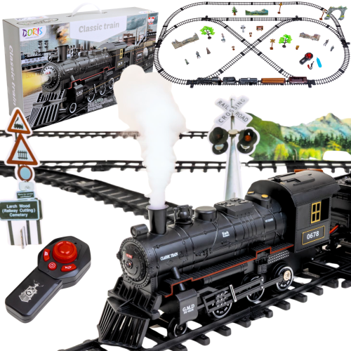 Dymiąca kolejka z torami Rail King sterowana pilotem