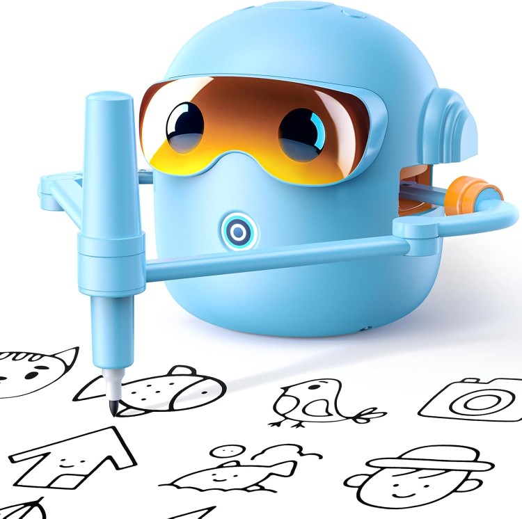 Robot edukacyjny interaktywny nauka rysowania zestaw fiszki mazaki 100 kart