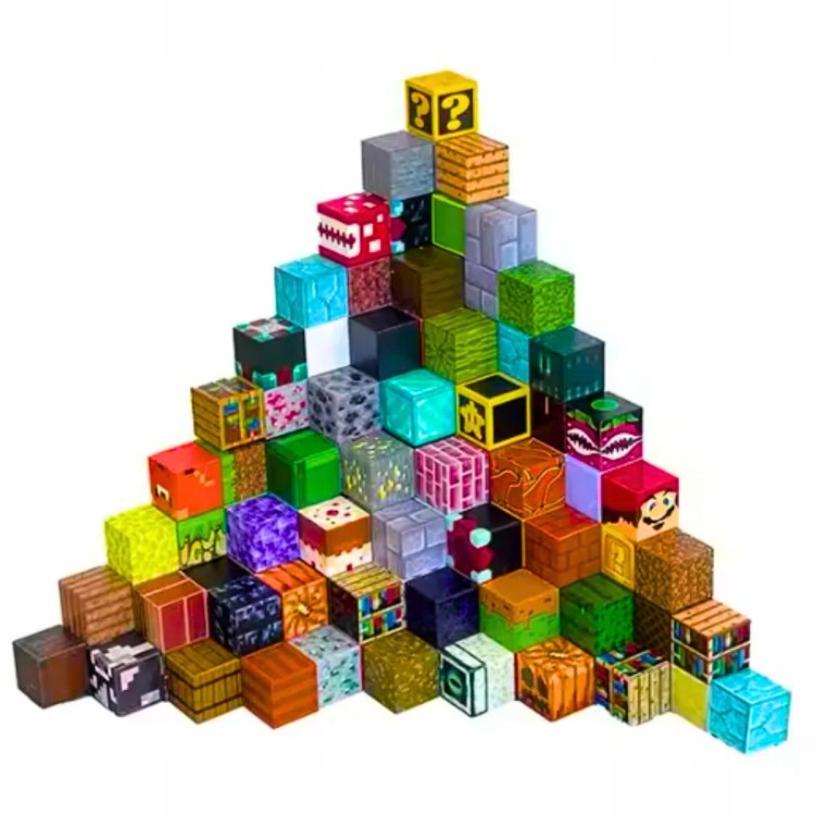 Klocki-Magnetyczne-Konstrukcyjne-dla-dzieci-Minecraft-Szesciany-150-szt-