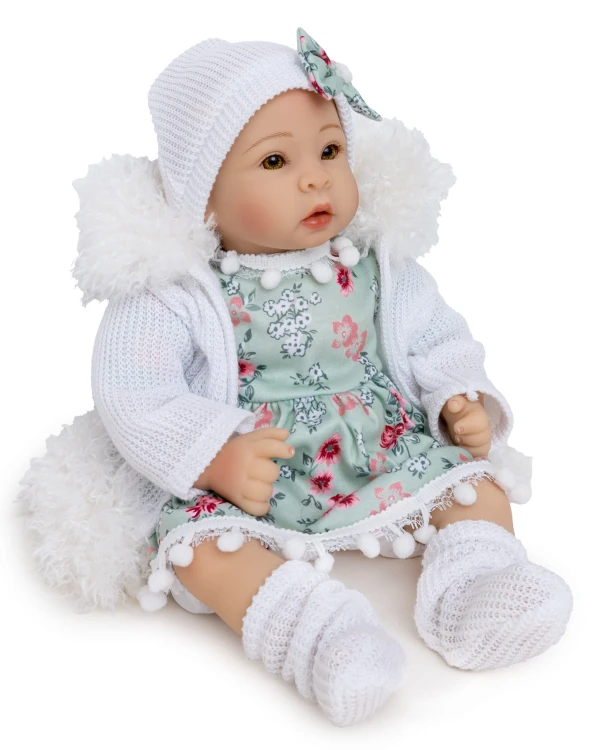 Lalka Pola bobas w śpioszkach 40 cm butelki pieluszki