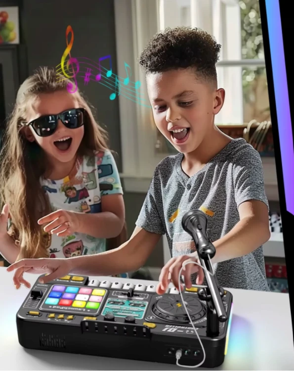 konsola dj z mikrofonem led bluetooth