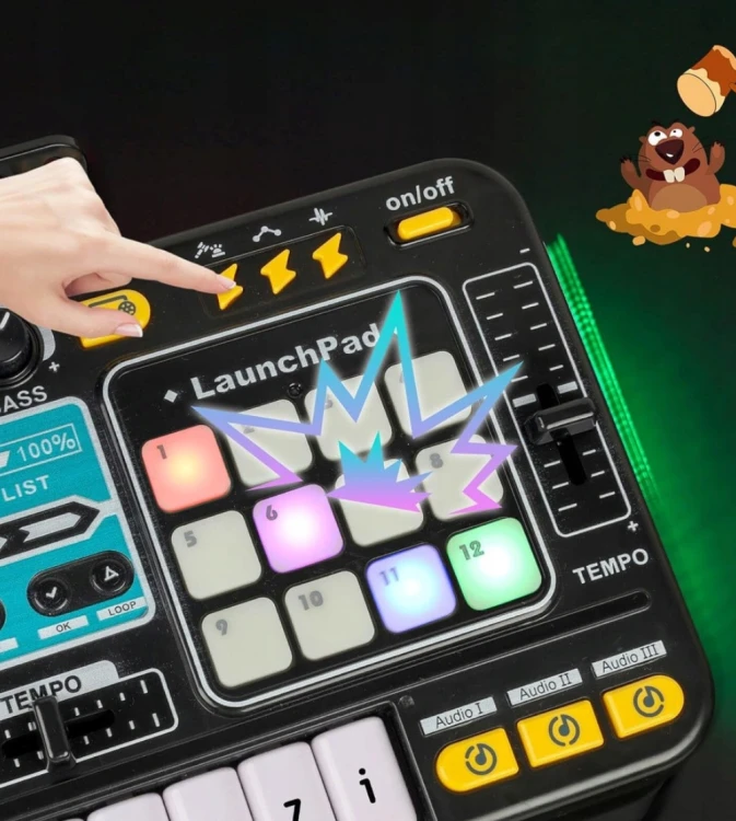 konsola dj z mikrofonem led bluetooth