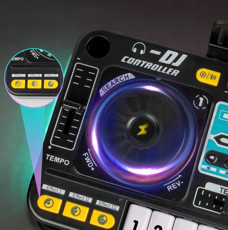 konsola dj z mikrofonem led bluetooth