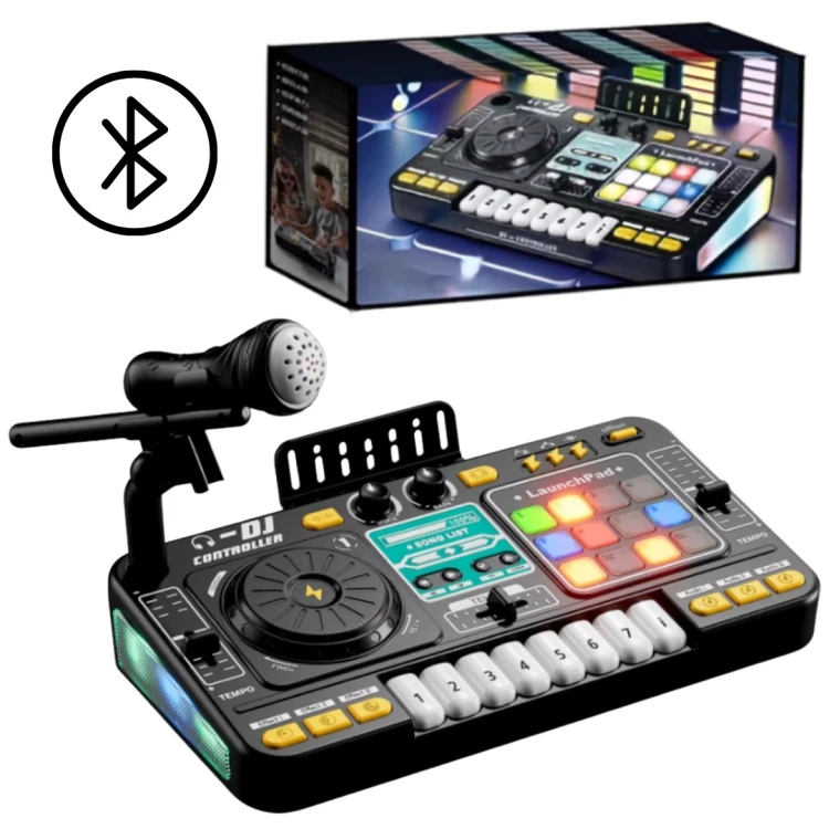 konsola dj z mikrofonem led bluetooth