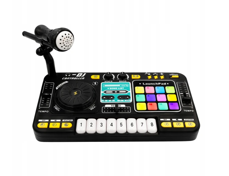 Konsola DJ z mikrofonem interaktywny mikser muzyczny dla dzieci