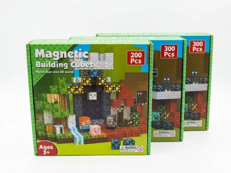 Klocki magnetyczne konstrukcyjne XXL sześciany 800 elementów