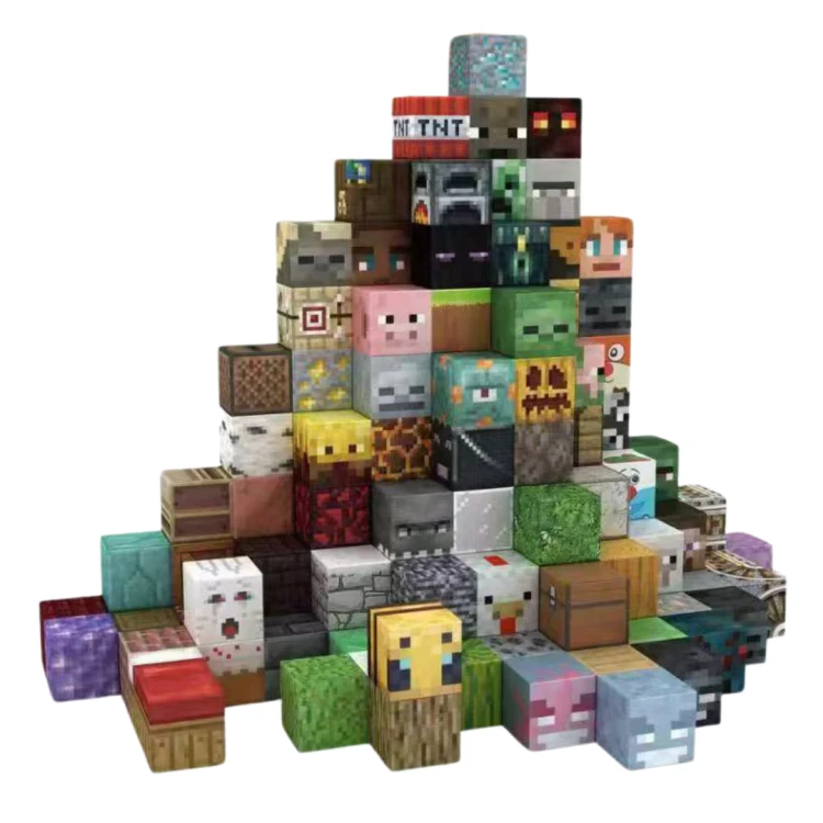 Klocki magnetyczne sześciany 3D pixele w walizce