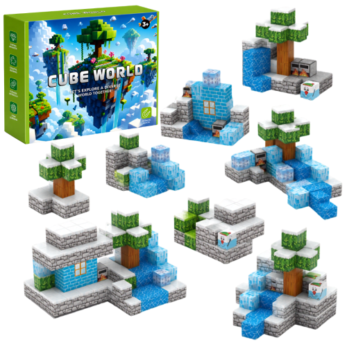 Klocki magnetyczne sześciany kostki 3D pixele 150 elementów