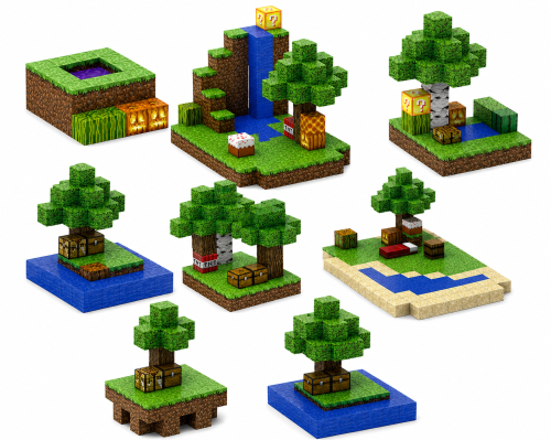 Klocki magnetyczne sześciany kostki 3D pixele 200 elementów